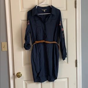 Button up t-shirt dress